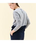 【ベイジ,/BEIGE,】の【WEB限定・洗える】DEMING / バイカラーウールクルーネックニット Lt. Gray × Navy|ID: prp329100004700412 ipo3291000000033939304