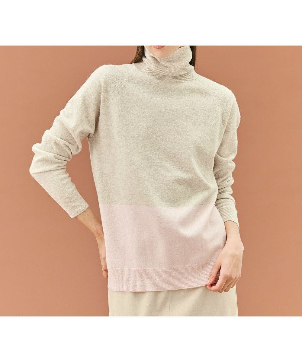 【ベイジ,/BEIGE,】の【WEB限定・洗える】DEMING / バイカラーウールタートルネックニット インテリア・キッズ・メンズ・レディースファッション・服の通販 founy(ファニー) ファッション Fashion レディースファッション Fashion for Women トップス・カットソー Cut & Sew Tops ニット Knit Tops & Sweaters タートルネック・ハイネックトップス Turtlenecks & High-Neck Tops セーター Sweater, Knitwear 洗える Machine Washable A/W・秋冬 Autumn/Winter Taupe × Nude|ID: prp329100004700413 ipo3291000000033939307