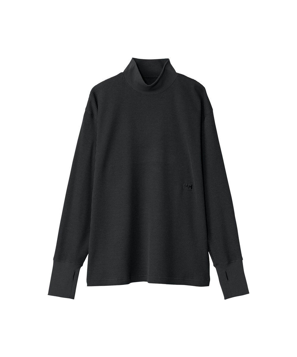 【ヘリーハンセン/HELLY HANSEN】の【吸汗速乾・ECO素材】ロングスリーブハイネックドライワッフル インテリア・キッズ・メンズ・レディースファッション・服の通販 founy(ファニー) 　ファッション　Fashion　レディースファッション　Fashion for Women　トップス・カットソー　Cut & Sew Tops　新作・新入荷　New Arrivals / New In　シンプル　Simple, Minimal　ハイネック　High Neck, Mock Neck　レギュラー　Regular, Standard Fit　ワッフル　Waffle, Waffle Knit　夏　Summer　S/S・春夏　SS, Spring/Summer, Warm Season　A/W・秋冬　Autumn/Winter　ブラック|ID: prp329100004700446 ipo3291000000033939423