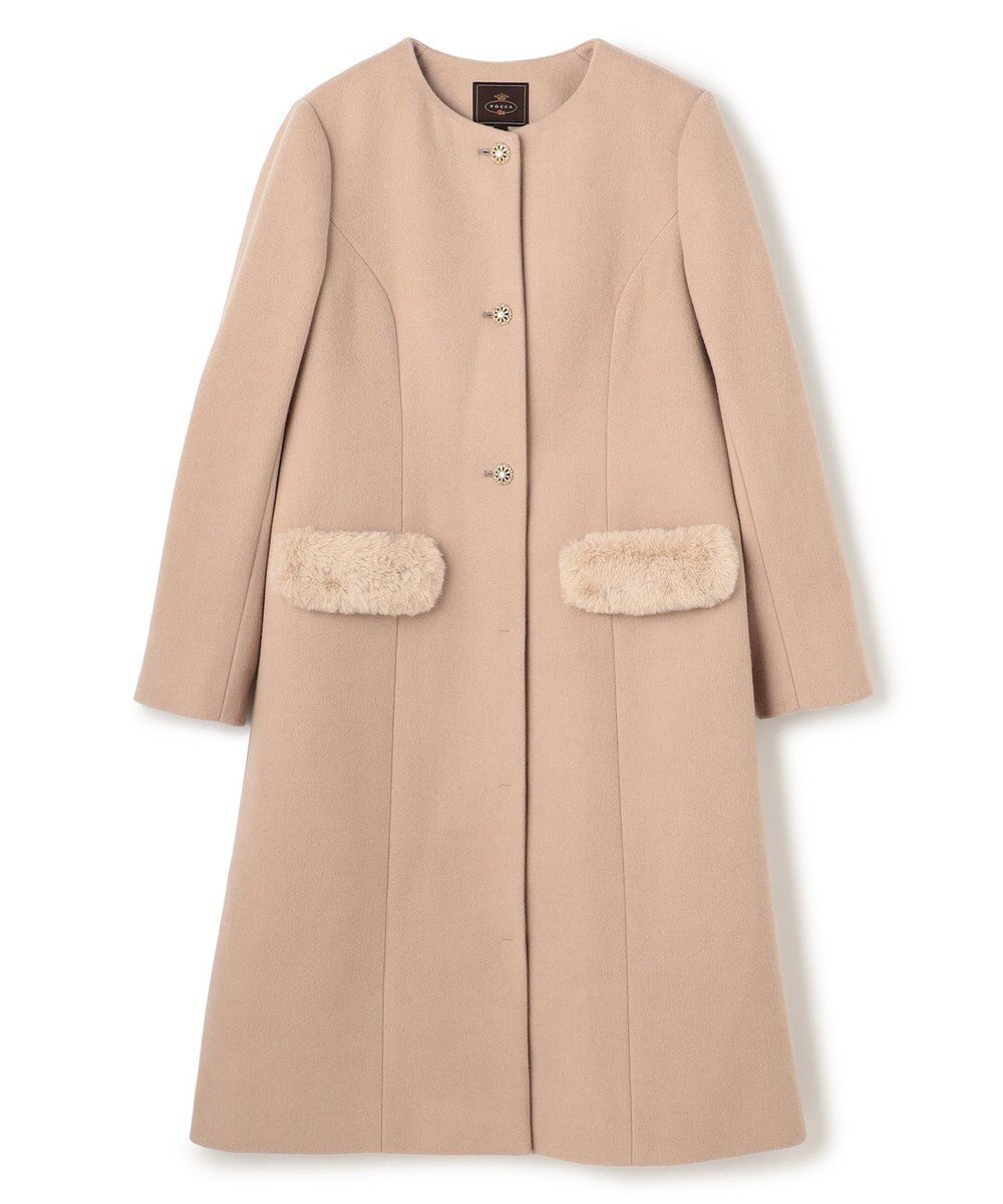 【トッカ/TOCCA】の【洗える・消臭】FUR BOX ウールコート インテリア・キッズ・メンズ・レディースファッション・服の通販 founy(ファニー) 　ファッション　Fashion　レディースファッション　Fashion for Women　アウター　Coat / Outerwear Collection　コート・ロングコート・ピーコート　Long Coats, Peacoats & More　レディースジャケット・軽アウター　Jackets　洗える　Machine Washable　ジャケット　Jacket, Outerwear　ストール　Stole, Wrap　バランス　Balance, Style Balance　ボックス　Boxy, Box Shape　ポケット　Pocket, Pocket Detail　マフラー　Scarf, Muffler　ワイド　Wide, Wide Fit　A/W・秋冬　Autumn/Winter　冬　Winter / This Winter　新作・新入荷　New Arrivals / New In　2025年　2025　2025-2026秋冬・A/W　Autumn/Winter 2025–26 AW25–26　ブラウン系|ID: prp329100004700448 ipo3291000000033939428