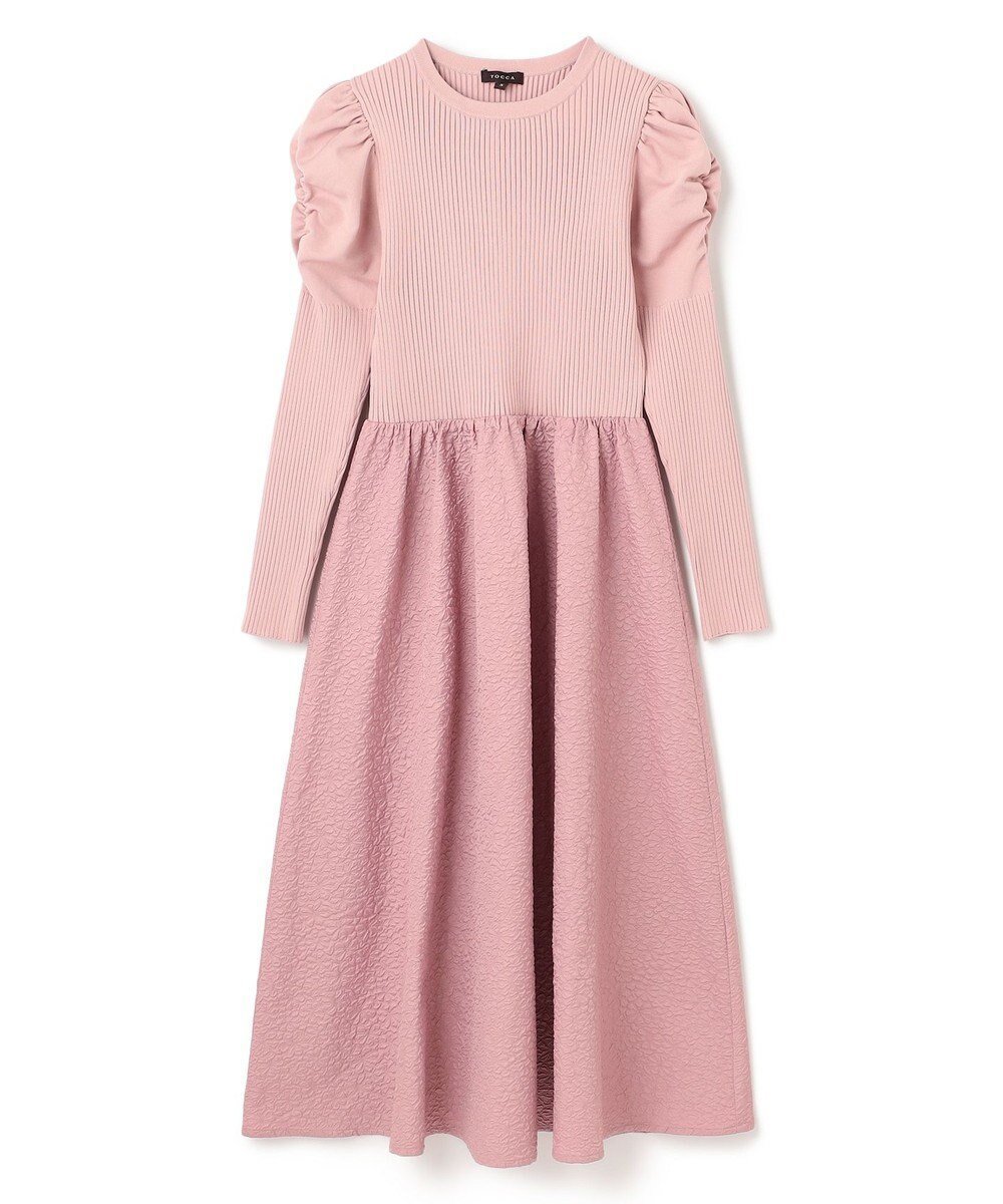 【トッカ/TOCCA】の【洗える】FLOWER PATH ドレス インテリア・キッズ・メンズ・レディースファッション・服の通販 founy(ファニー) 　ファッション　Fashion　レディースファッション　Fashion for Women　ワンピース　Dresses　フォーマル・パーティードレス・結婚式用ドレス　Elegant & Casual Dresses　アクセサリー　Fashion Accessories　洗える　Machine Washable　ジャカード／ジャガード　Jacquard, Woven Pattern　ジャケット　Jacket, Outerwear　トレンド　Trend, Trending Now　ドッキング　Docking, Mixed Material　ドレス　Dress, One-Piece　パール　Pearl, Pearl Accent　フィット　Fit, Slim Fit　フラワー　Flower, Floral　リラックス　Relax, Relaxed Fit　A/W・秋冬　Autumn/Winter　冬　Winter / This Winter　新作・新入荷　New Arrivals / New In　ビジネス 仕事 通勤　Business / Work / Commuting　2025年　2025　2025-2026秋冬・A/W　Autumn/Winter 2025–26 AW25–26　ピンク系|ID: prp329100004700451 ipo3291000000033939436