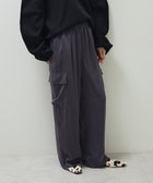 【グリーンパークス/Green Parks】のサテンカーゴパンツ Charcoal Gray|ID: prp329100004700482 ipo3291000000033939523