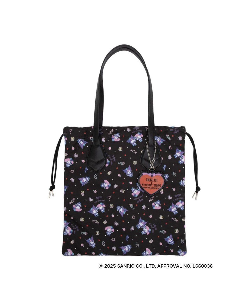 【アナスイ/ANNA SUI】のANNA SUI × MY MELODY KUROMI トートバッグ インテリア・キッズ・メンズ・レディースファッション・服の通販 founy(ファニー) ファッション Fashion レディースファッション Fashion for Women バッグ Bags スペシャル Special, Limited Edition トレンド Trend, Trending Now フォルム Silhouette, Form モチーフ Motif, Design Theme 巾着 Drawstring Bag, Kinchaku クロ|ID: prp329100004700489 ipo3291000000033939557