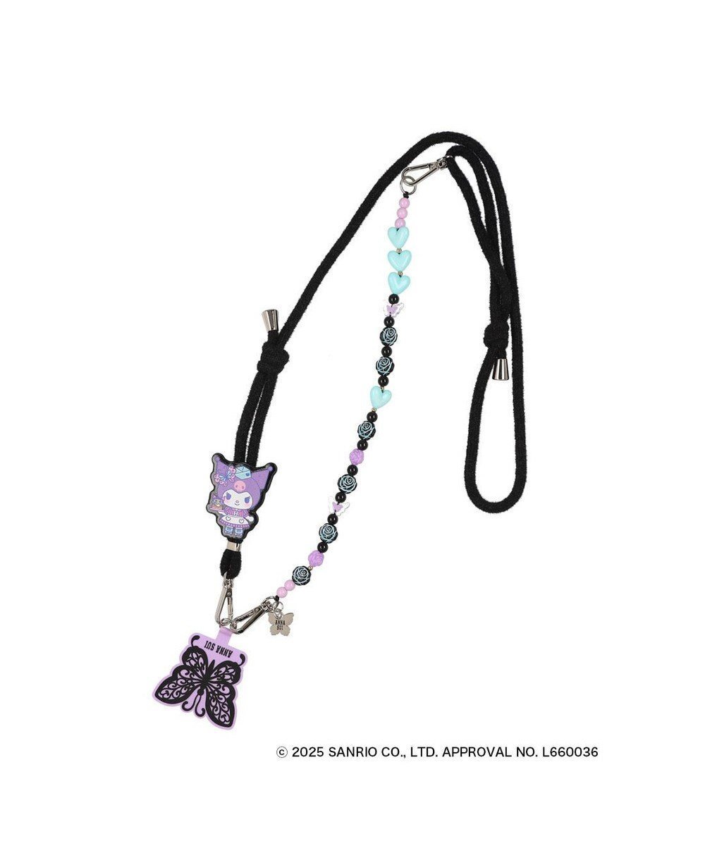【アナスイ/ANNA SUI】のANNA SUI × MY MELODY KUROMI スマホストラップ (クロ) インテリア・キッズ・メンズ・レディースファッション・服の通販 founy(ファニー) 　ファッション　Fashion　レディースファッション　Fashion for Women　スポーツウェア　Functional & Stylish Sportswear　アクセサリー　Fashion Accessories　エレガント 上品　Elegant　クール　Cool, Chic　スペシャル　Special, Limited Edition　スポーツ　Sports, Activewear　バタフライ　Butterfly, Butterfly Motif　モチーフ　Motif, Design Theme　モバイル　Mobile, Smartphone　ローズ　Rose, Rose Motif　クロ|ID: prp329100004700493 ipo3291000000033939578