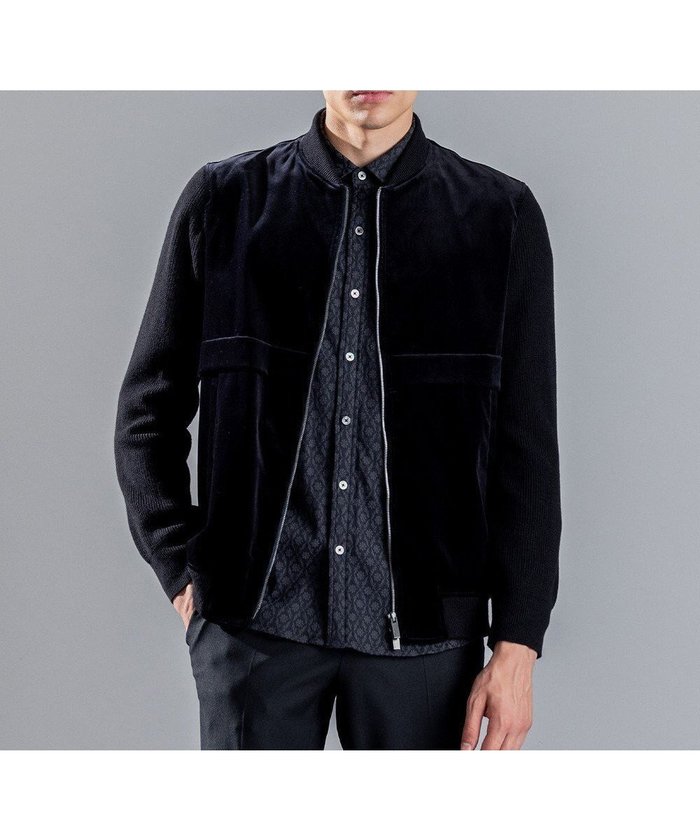 【ジョゼフ オム/JOSEPH HOMME / MEN】のPONTOGLIO VELVET KNIT BLOUSON インテリア・キッズ・メンズ・レディースファッション・服の通販 founy(ファニー) https://founy.com/ ファッション Fashion メンズファッション Fashion for Men アウター Men's Coats Outerwear ブルゾンジャケット / カジュアルアウター Bomber Jackets & Blousons イタリア Italy ジャケット Jacket, Outerwear フロント Front, Front Design ブルゾン Blouson, Bomber Jacket ブロッキング Color Blocking, Panel Design ベルベット Velvet, Velvety ヨーク Yoke, Yoke Design ラグジュアリー Luxury, Elegant 畦 Ribbed Knit A/W・秋冬 Autumn/Winter |ID: prp329100004701720 ipo3291000000033949225