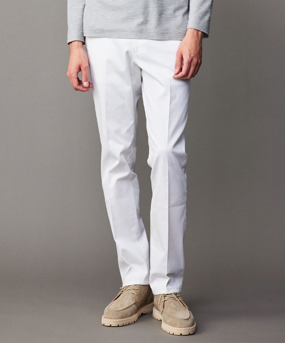 【ジョセフ アブード/JOSEPH ABBOUD / MEN】の【ウエストも伸びる!・新色追加】オーガニックストレッチパンツ インテリア・キッズ・メンズ・レディースファッション・服の通販 founy(ファニー) 　ファッション　Fashion　メンズファッション　Fashion for Men　ボトムス　Bottoms　ヴィンテージ　Vintage Style　ジャケット　Jacket, Outerwear　定番　Standard, Basic Item　A/W・秋冬　Autumn/Winter　ホワイト系|ID: prp329100004701729 ipo3291000000033949269