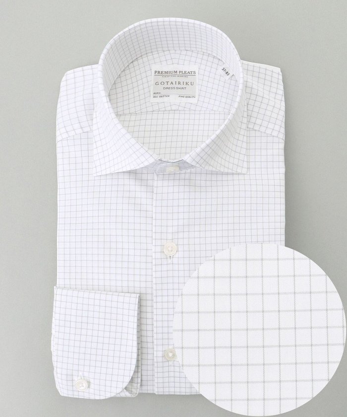 【五大陸/gotairiku / MEN】の【形態安定】PREMIUMPLEATS_スモールワイドカラー 通年ドレスシャツ_チェック(25年春夏モデル) インテリア・キッズ・メンズ・レディースファッション・服の通販 founy(ファニー) https://founy.com/ ファッション Fashion メンズファッション Fashion for Men トップス・カットソー Cut & Sew Tops メンズシャツ Shirts イタリア Italy エレガント 上品 Elegant 春 Spring クラシック Classic, Timeless Style スーピマ Supima, Premium Cotton チェック Check, Plaid, Tartan ドレス Dress, One-Piece 定番 Standard, Basic Item フランス France, French レギュラー Regular, Standard Fit ワイド Wide, Wide Fit A/W・秋冬 Autumn/Winter S/S・春夏 SS, Spring/Summer, Warm Season 夏 Summer |ID: prp329100004701738 ipo3291000000034355072