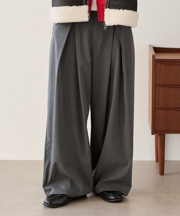 【ウィゴー/WEGO / MEN】のクロスタックバギースラックス インテリア・キッズ・メンズ・レディースファッション・服の通販 founy(ファニー) https://founy.com/ ファッション Fashion メンズファッション Fashion for Men ボトムス Bottoms 春 Spring シューズ Shoes, Footwear シンプル Simple, Minimal ジャケット Jacket, Outerwear ストライプ Stripe, Striped Pattern スニーカー Sneakers, Trainers スマホ Smartphone, Mobile Device スラックス Slacks, Dress Pants セットアップ Set-Up, Coordinated Outfit ドレープ Drape, Draping Fabric バランス Balance, Style Balance フロント Front, Front Design ベーシック Basic, Essential 無地 Plain, Solid Color リラックス Relax, Relaxed Fit ワイド Wide, Wide Fit A/W・秋冬 Autumn/Winter 夏 Summer エレガント 上品 Elegant |ID: prp329100004701744 ipo3291000000035116758