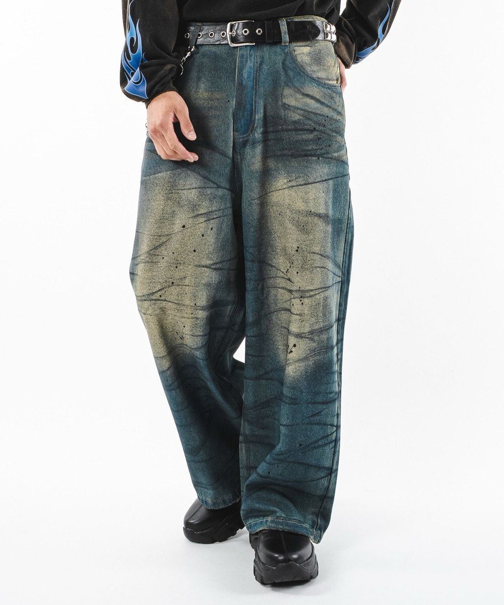 【ウィゴー/WEGO】の【ユニセックス着用ITEM】スーパーバギーダーティデニムパンツ 人気、トレンドファッション・服の通販 founy(ファニー) 　ファッション　Fashion　レディースファッション　Fashion for Women　パンツ　Pants & Trousers　デニムパンツ・ジーンズ・美脚デニム　Denim Jeans & Pants　ヴィンテージ　Vintage Style　コンパクト　Compact, Small Size　シンプル　Simple, Minimal　ジャケット　Jacket, Outerwear　スニーカー　Sneakers, Trainers　スマホ　Smartphone, Mobile Device　デニム　Denim, Jeans Material　トレンド　Trend, Trending Now　パーカー　Hoodie, Parka　メンズ　Men's, Menswear　無地　Plain, Solid Color　ルーズ　Loose, Oversized　ワイド　Wide, Wide Fit　A/W・秋冬　Autumn/Winter　おすすめ　Recommended / Our Picks　 other-1|ID: prp329100004701750 ipo3291000000033949336