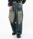 【ウィゴー/WEGO】の【ユニセックス着用ITEM】スーパーバギーダーティデニムパンツ デニム中濃加工色|ID: prp329100004701750 ipo3291000000033949337