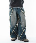 【ウィゴー/WEGO】の【ユニセックス着用ITEM】フリンジデニムパンツ 柄1|ID: prp329100004701752 ipo3291000000035807041