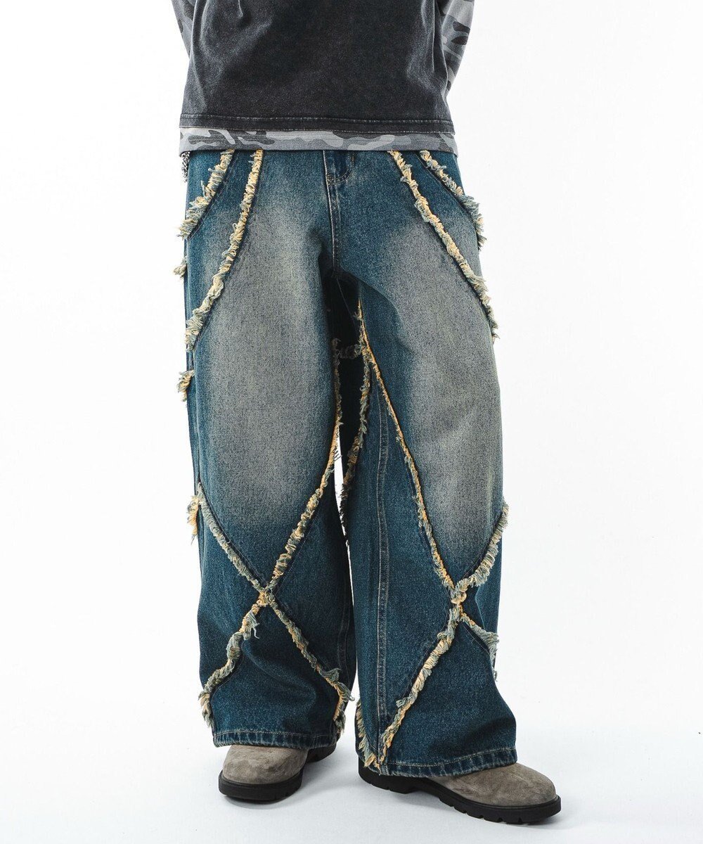 【ウィゴー/WEGO】の【ユニセックス着用ITEM】フリンジデニムパンツ インテリア・キッズ・メンズ・レディースファッション・服の通販 founy(ファニー) ファッション Fashion レディースファッション Fashion for Women パンツ Pants & Trousers デニムパンツ・ジーンズ・美脚デニム Denim Jeans & Pants 春 Spring クロップド Cropped, Short Length グラフィック Graphic, Graphic Design シンプル Simple, Minimal スニーカー Sneakers, Trainers スマホ Smartphone, Mobile Device デニム Denim, Jeans Material トレンド Trend, Trending Now フリンジ Fringe, Tassel メンズ Men's, Menswear ルーズ Loose, Oversized A/W・秋冬 Autumn/Winter プチプライス・低価格 Affordable / Budget Price 夏 Summer 柄1|ID: prp329100004701752 ipo3291000000035807041