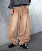 【ウィゴー/WEGO / MEN】のチェーン付きバルーンデニムパンツ ブラウン|ID: prp329100004701754 ipo3291000000034241826