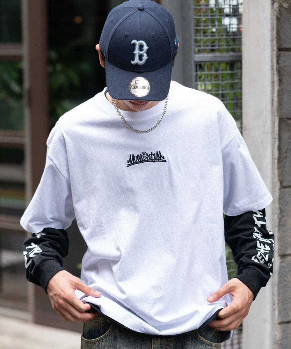 【ウィゴー/WEGO】の【2点セット】アクセ付きアンサンブルグラフィックT(長袖) 人気、トレンドファッション・服の通販 founy(ファニー) 　ファッション　Fashion　レディースファッション　Fashion for Women　トップス・カットソー　Cut & Sew Tops　アンサンブルニット　Knit Ensembles & Twin Sets　シャツ・ブラウス・オフィスカジュアル　Elegant Blouses & Button-Ups　ロングTシャツ・Tシャツ　Longline T-Shirts & Tees　カットソー・ベーシックTシャツ　Cut-and-Sewn Tops / Stretch Tees & Basics　アンサンブル　Ensemble Set　インナー　Innerwear　春　Spring　秋　Autumn　カットソー　Cut and Sewn Top　カーゴパンツ　Cargo Pants, Utility Pants　グラフィック　Graphic, Graphic Design　スマホ　Smartphone, Mobile Device　デニム　Denim, Jeans Material　トレンド　Trend, Trending Now　定番　Standard, Basic Item　長袖　Long Sleeve, Full Sleeve　半袖　Short Sleeve, Half Sleeve　ロング　Long, Long-Length　A/W・秋冬　Autumn/Winter　おすすめ　Recommended / Our Picks　夏　Summer　 other-1|ID: prp329100004701758 ipo3291000000033949363