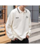 【ウィゴー/WEGO / MEN】のモチーフロゴポロスウェット ホワイトアイボリー|ID: prp329100004701762 ipo3291000000033949381