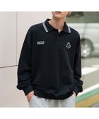 【ウィゴー/WEGO / MEN】のモチーフロゴポロスウェット ブラック|ID: prp329100004701762 ipo3291000000033949382