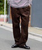 【ウィゴー/WEGO】の【ユニセックス着用ITEM/ウエストゴム/SMLサイズ展開】コーデュロイイージーストレートパンツ ダークブラウン|ID: prp329100004701764 ipo3291000000035804887