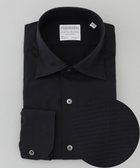 【五大陸/gotairiku / MEN】の【形態安定】PREMIUMPLEATS_セミワイドカラー 通年ドレスシャツ(カラー ストライプ) ブラック系|ID: prp329100004701769 ipo3291000000033949412