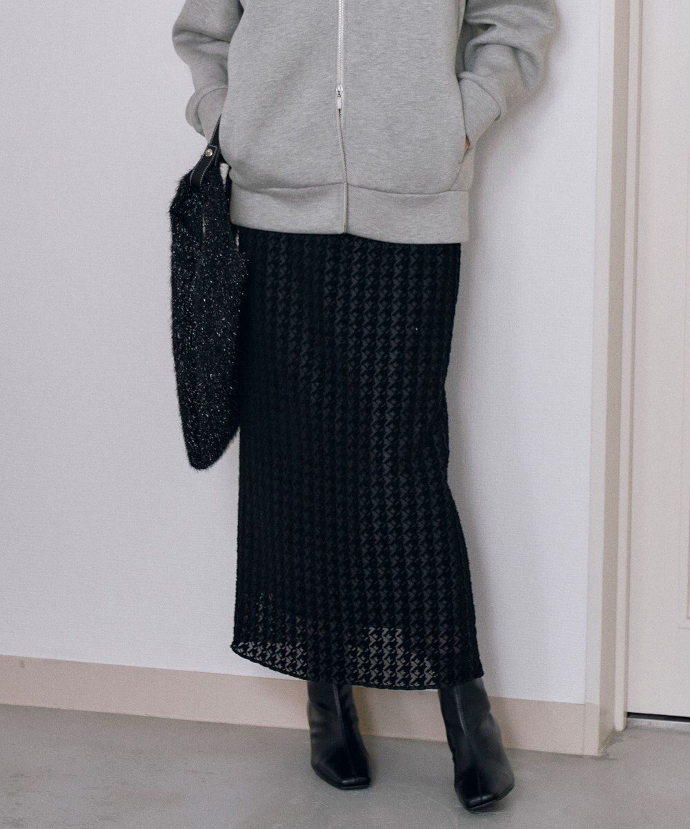 【アイシービー/iCB】のハウンドトゥースフロッキーレース スカート 人気、トレンドファッション・服の通販 founy(ファニー) 　ファッション　Fashion　レディースファッション　Fashion for Women　スカート　Skirts　ベルベット　Velvet, Velvety　ラッセル　Raschel, Raschel Lace　レース　Lace, Lace Fabric　ロング　Long, Long-Length　A/W・秋冬　Autumn/Winter　2024年　2024　セレモニー　Ceremony　2024-2025秋冬・A/W　Autumn/Winter 2024–25 AW24–25　 other-1|ID: prp329100004701782 ipo3291000000033949482