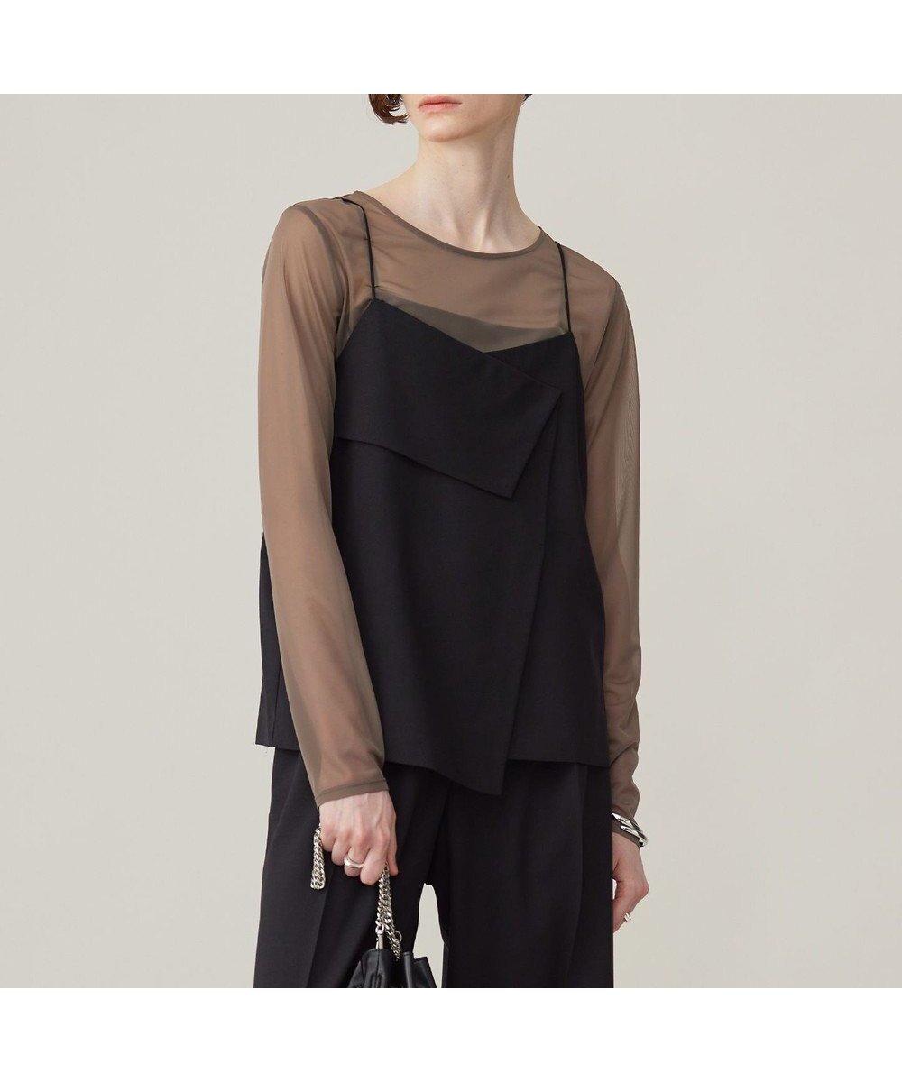 【アイシービー/iCB】の【洗える】ウール2WAYストレッチ キャミソールブラウス インテリア・キッズ・メンズ・レディースファッション・服の通販 founy(ファニー) ファッション Fashion レディースファッション Fashion for Women トップス・カットソー Cut & Sew Tops キャミソール&ノースリーブ Camisoles & Sleeveless Tops シャツ・ブラウス・オフィスカジュアル Elegant Blouses & Button-Ups アシンメトリー Asymmetrical Style 洗える Machine Washable キャミソール Camisole, Spaghetti Strap Top ジャケット Jacket, Outerwear ストレッチ Stretch, Stretchy Fabric ストレート Straight, Straight Cut セットアップ Set-Up, Coordinated Outfit ラップ Wrap, Wrap Design ワイド Wide, Wide Fit A/W・秋冬 Autumn/Winter おすすめ Recommended / Our Picks 2024年 2024 2024-2025秋冬・A/W Autumn/Winter 2024–25 AW24–25 ブラック系|ID: prp329100004701785 ipo3291000000033949492