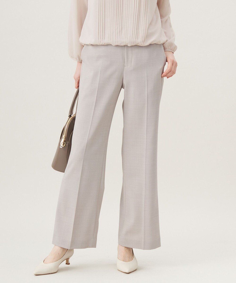 【自由区/JIYU-KU】の【セットアップ対応・洗える】ウールブレンドセットアップ パンツ インテリア・キッズ・メンズ・レディースファッション・服の通販 founy(ファニー) ファッション Fashion レディースファッション Fashion for Women セットアップ Matching Sets レディースパンツ・ボトムス Pants & Trousers / Bottoms おすすめ Recommended / Our Picks ジャケット Jacket, Outerwear ストレッチ Stretch, Stretchy Fabric ストレート Straight, Straight Cut スーツ Suit, Formalwear セットアップ Set-Up, Coordinated Outfit フレア Flare, Flared 洗える Machine Washable A/W・秋冬 Autumn/Winter ライトグレー系|ID: prp329100004701799 ipo3291000000034221121