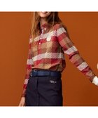 【23区 ゴルフ/NIJYUSANKU GOLF】の【WOMEN】【吸水速乾・UVケア】 チェック柄プリント 長袖シャツ ワイン系3|ID: prp329100004701805 ipo3291000000034664550