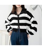 【ウィゴー/WEGO】のダブルジップショートニットブルゾン 人気、トレンドファッション・服の通販 founy(ファニー) ファッション Fashion レディースファッション Fashion for Women トップス・カットソー Cut & Sew Tops ニット Knit Tops & Sweaters カーディガン・羽織り Layered Style Cardigans インナー Innerwear 厚底 Platform Shoes カーゴパンツ Cargo Pants, Utility Pants カーディガン Cardigan, Knitwear キャミソール Camisole, Spaghetti Strap Top コンパクト Compact, Small Size ショート Short, Short Length ジップ Zip, Zipper スニーカー Sneakers, Trainers スマホ Smartphone, Mobile Device トレンド Trend, Trending Now バランス Balance, Style Balance フェミニン Feminine, Girly フレア Flare, Flared フロント Front, Front Design ブルゾン Blouson, Bomber Jacket A/W・秋冬 Autumn/Winter thumbnail ブラックボーダー|ID: prp329100004701819 ipo3291000000033949701