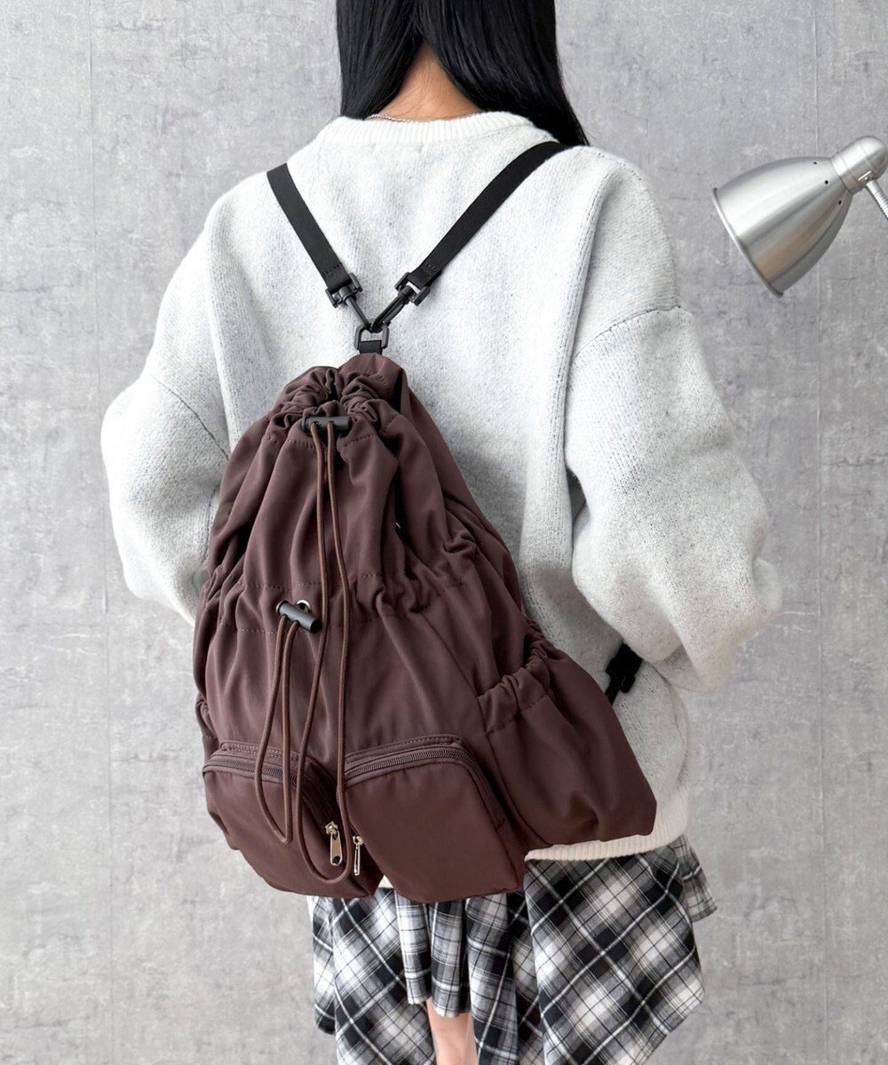 【ウィゴー/WEGO】の2ポケットドロストナップサック 人気、トレンドファッション・服の通販 founy(ファニー) 　ファッション　Fashion　レディースファッション　Fashion for Women　バッグ　Bags　スマホ　Smartphone, Mobile Device　ダブル　Double, Double-Breasted　トレンド　Trend, Trending Now　ポケット　Pocket, Pocket Detail　リュック　Backpack, Rucksack　ヴィンテージ　Vintage Style　今季　This Season, Current Season　A/W・秋冬　Autumn/Winter　 other-1|ID: prp329100004701821 ipo3291000000034745895