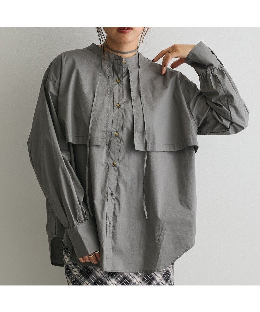 【クラフトスタンダードブティック/CRAFT STANDARD BOUTIQUE】のヨークデザインシャツ インテリア・キッズ・メンズ・レディースファッション・服の通販 founy(ファニー) ファッション Fashion レディースファッション Fashion for Women トップス・カットソー Cut & Sew Tops シャツ・ブラウス・オフィスカジュアル Elegant Blouses & Button-Ups 切替 Switching, Contrast Panel シンプル Simple, Minimal トレンチ Trench, Trench Coat フレア Flare, Flared ポケット Pocket, Pocket Detail ヨーク Yoke, Yoke Design ワイド Wide, Wide Fit A/W・秋冬 Autumn/Winter おすすめ Recommended / Our Picks Dark Gray|ID: prp329100004701833 ipo3291000000034007253