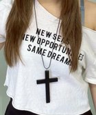 【ウィゴー/WEGO】のLウッドクロスネックレス ブラック|ID: prp329100004701853 ipo3291000000033950007