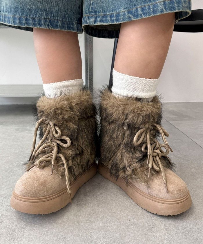 【ウィゴー/WEGO】のボリュームファーレースアップFムートンブーツ インテリア・キッズ・メンズ・レディースファッション・服の通販 founy(ファニー) https://founy.com/ ファッション Fashion レディースファッション Fashion for Women シューズ Shoes, Footwear スマホ Smartphone, Mobile Device レース Lace, Lace Fabric 厚底 Platform Shoes A/W・秋冬 Autumn/Winter |ID: prp329100004701855 ipo3291000000033950011