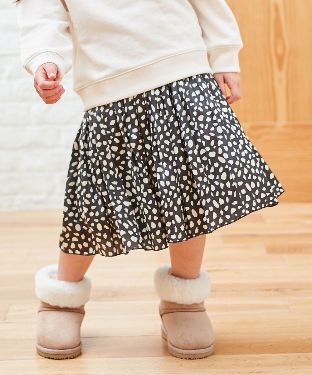 【エニィ/ANY / KIDS】のレオパードスカート インテリア・キッズ・メンズ・レディースファッション・服の通販 founy(ファニー) 　ファッション　Fashion　キッズファッション　Fashion for Kids　おすすめ　Recommended / Our Picks　トレーナー　Sweatshirt, Trainer　リボン　Ribbon, Bow　レオパード　Leopard, Animal Print　A/W・秋冬　Autumn/Winter　ブラック系|ID: prp329100004703610 ipo3291000000033965684