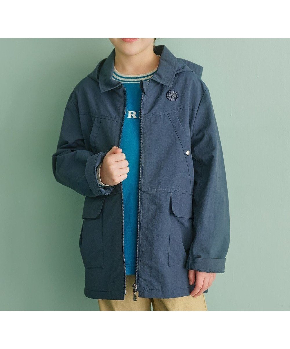 【ジェイ プレス/J.PRESS / KIDS】の【100-130cm】【撥水】マウンテンパーカー インテリア・キッズ・メンズ・レディースファッション・服の通販 founy(ファニー) 　ファッション　Fashion　キッズファッション　Fashion for Kids　アウター　Coat Outerwear /Kids　アウトドア　Outdoor Clothing　ジャケット　Jacket, Outerwear　スマホ　Smartphone, Mobile Device　タンブラー　Tumbler, Travel Mug　トレンド　Trend, Trending Now　定番　Standard, Basic Item　人気　Popular, Best Seller　長袖　Long Sleeve, Full Sleeve　パーカー　Hoodie, Parka　ロング　Long, Long-Length　ワンポイント　One Point, Statement Accent　A/W・秋冬　Autumn/Winter　S/S・春夏　SS, Spring/Summer, Warm Season　夏　Summer　ネイビー系|ID: prp329100004703615 ipo3291000000033965699