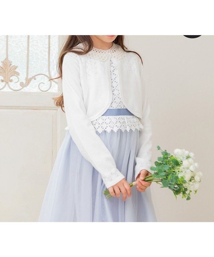 【組曲 / KIDS/KUMIKYOKU】の【110-140㎝】レーシー ボレロ インテリア・キッズ・メンズ・レディースファッション・服の通販 founy(ファニー) https://founy.com/ ファッション Fashion キッズファッション Fashion for Kids トップス・カットソー Cut & Sew Tops ドレス Dress, One-Piece パール Pearl, Pearl Accent フラット Flat, Flat Shoes ボレロ Bolero, Short Cardigan レーシー Lacy, Lace-Like A/W・秋冬 Autumn/Winter 透かし Cut-Out, Lacework |ID: prp329100004703621 ipo3291000000033965714