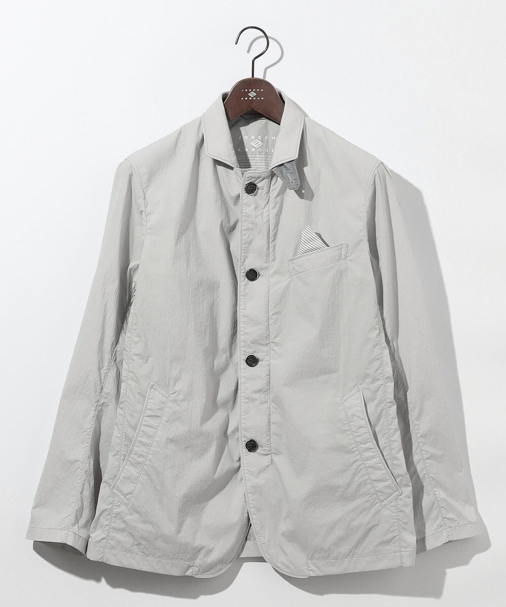 【ジョセフ アブード/JOSEPH ABBOUD / MEN】の晴雨兼用【軽量/ストレッチ/撥水】ライトワッシャーストレッチ アクティブレジャージャケット インテリア・キッズ・メンズ・レディースファッション・服の通販 founy(ファニー) 　ファッション　Fashion　メンズファッション　Fashion for Men　アウター　Men's Coats Outerwear　ブルゾンジャケット / カジュアルアウター　Bomber Jackets & Blousons　春　Spring　軽量　Lightweight, Ultra Light　ジャケット　Jacket, Outerwear　ストライプ　Stripe, Striped Pattern　ストレッチ　Stretch, Stretchy Fabric　パターン　Pattern, Design Print　ブルゾン　Blouson, Bomber Jacket　ポケット　Pocket, Pocket Detail　S/S・春夏　SS, Spring/Summer, Warm Season　夏　Summer　ライトグレー系|ID: prp329100004703633 ipo3291000000033965760