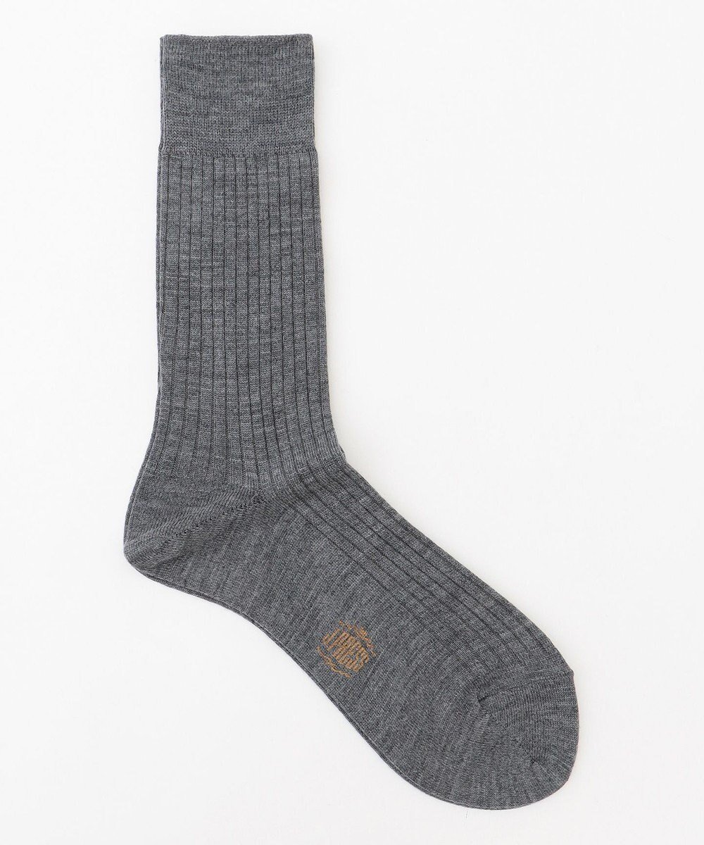 【ジェイ プレス/J.PRESS / MEN】の【カジュアル】ウールリブソックス インテリア・キッズ・メンズ・レディースファッション・服の通販 founy(ファニー) 　ファッション　Fashion　メンズファッション　Fashion for Men　シューズ・靴　Shoes　シンプル　Simple, Minimal　ソックス　Socks, Hosiery　ベーシック　Basic, Essential　グレー系|ID: prp329100004703660 ipo3291000000034354961