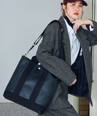 【トプカピ/TOPKAPI】の【Breath TOPKAPI】スコッチグレイン ネオレザー 縦型 A4 トート バッグ ショルダー付き L ブラック|ID: prp329100004703682 ipo3291000000034674661