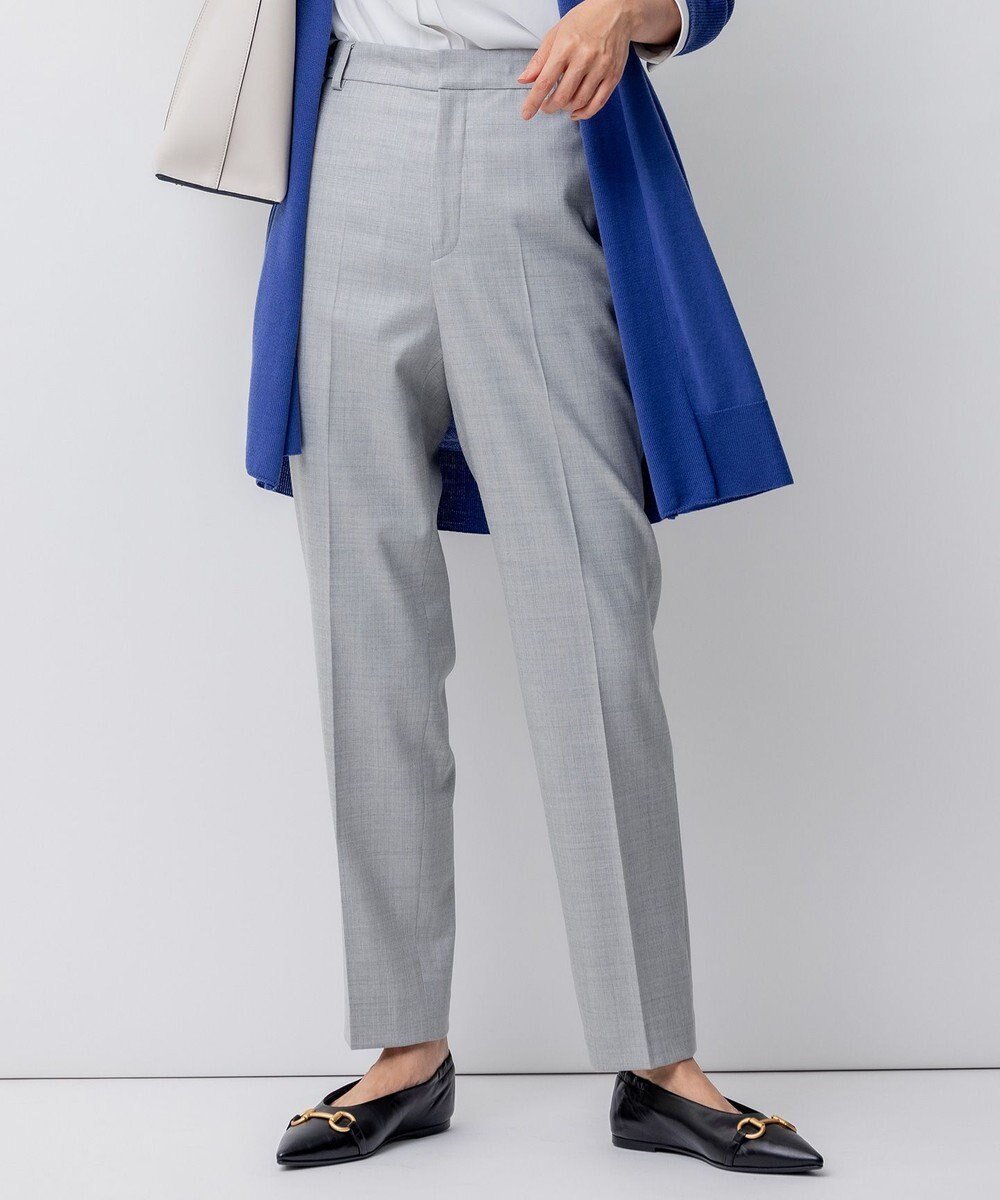 【23区/NIJYUSANKU】のクリアウールサキソニー テーパードパンツ インテリア・キッズ・メンズ・レディースファッション・服の通販 founy(ファニー) 　ファッション　Fashion　レディースファッション　Fashion for Women　パンツ　Pants & Trousers　センター　Center, Center Line　定番　Standard, Basic Item　パイピング　Piping, Trim Design　ポケット　Pocket, Pocket Detail　ワイド　Wide, Wide Fit　冬　Winter / This Winter　A/W・秋冬　Autumn/Winter　2023年　2023　2023-2024秋冬・A/W　Autumn/Winter 2023–24 AW23–24　ライトグレー系|ID: prp329100004703692 ipo3291000000034309185