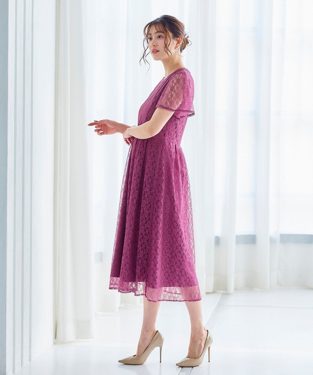 【ティアクラッセ/Tiaclasse】の【洗える】フレアスリーブ総レースワンピース インテリア・キッズ・メンズ・レディースファッション・服の通販 founy(ファニー) ファッション Fashion レディースファッション Fashion for Women ワンピース Dresses スリーブ Sleeve, Long Sleeve / Short Sleeve フェミニン Feminine, Girly フレア Flare, Flared ポケット Pocket, Pocket Detail ラウンド Round, Round Neck レース Lace, Lace Fabric エレガント 上品 Elegant 夏 Summer S/S・春夏 SS, Spring/Summer, Warm Season 洗える Machine Washable A/W・秋冬 Autumn/Winter 結婚式 Wedding ピンク|ID: prp329100004703706 ipo3291000000034758097