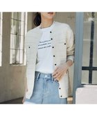 【自由区/JIYU-KU】の【WEB限定カラーあり・洗える】テクスチャーコットンブレンドニット アウター ライトベージュ|ID: prp329100004703719 ipo3291000000035184056