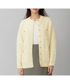 【自由区/JIYU-KU】の【WEB限定カラーあり・洗える】テクスチャーコットンブレンドニット アウター ライトイエロー|ID: prp329100004703719 ipo3291000000035184058