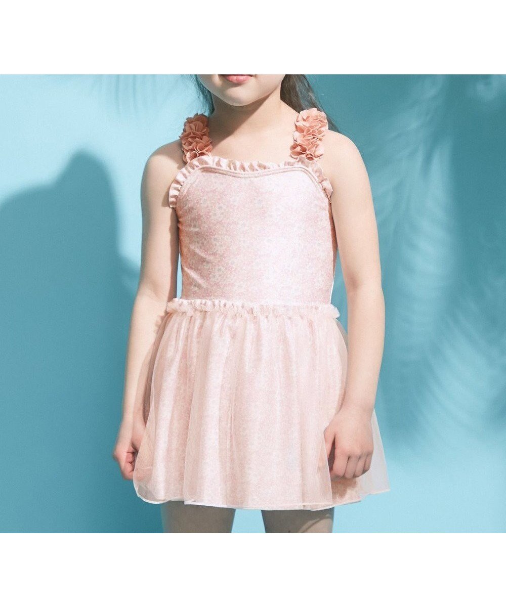 【エニィ/ANY / KIDS】の花柄チュールワンピース水着 インテリア・キッズ・メンズ・レディースファッション・服の通販 founy(ファニー) 　ファッション　Fashion　キッズファッション　Fashion for Kids　オイル　Body Oil　春　Spring　シンプル　Simple, Minimal　スマホ　Smartphone, Mobile Device　チュール　Tulip, Tulip Motif　ドレス　Dress, One-Piece　人気　Popular, Best Seller　フリル　Frill, Ruffle　水着　Swimsuit, Swimwear　リボン　Ribbon, Bow　S/S・春夏　SS, Spring/Summer, Warm Season　プチプライス・低価格　Affordable / Budget Price　夏　Summer　ピンク系|ID: prp329100004704588 ipo3291000000033973716