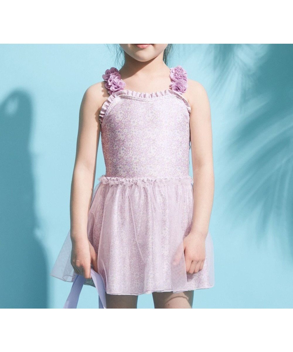 【エニィ/ANY / KIDS】の花柄チュールワンピース水着 人気、トレンドファッション・服の通販 founy(ファニー) 　ファッション　Fashion　キッズファッション　Fashion for Kids　オイル　Body Oil　春　Spring　シンプル　Simple, Minimal　スマホ　Smartphone, Mobile Device　チュール　Tulip, Tulip Motif　ドレス　Dress, One-Piece　人気　Popular, Best Seller　フリル　Frill, Ruffle　水着　Swimsuit, Swimwear　リボン　Ribbon, Bow　S/S・春夏　SS, Spring/Summer, Warm Season　プチプライス・低価格　Affordable / Budget Price　夏　Summer　 other-1|ID: prp329100004704588 ipo3291000000034898151