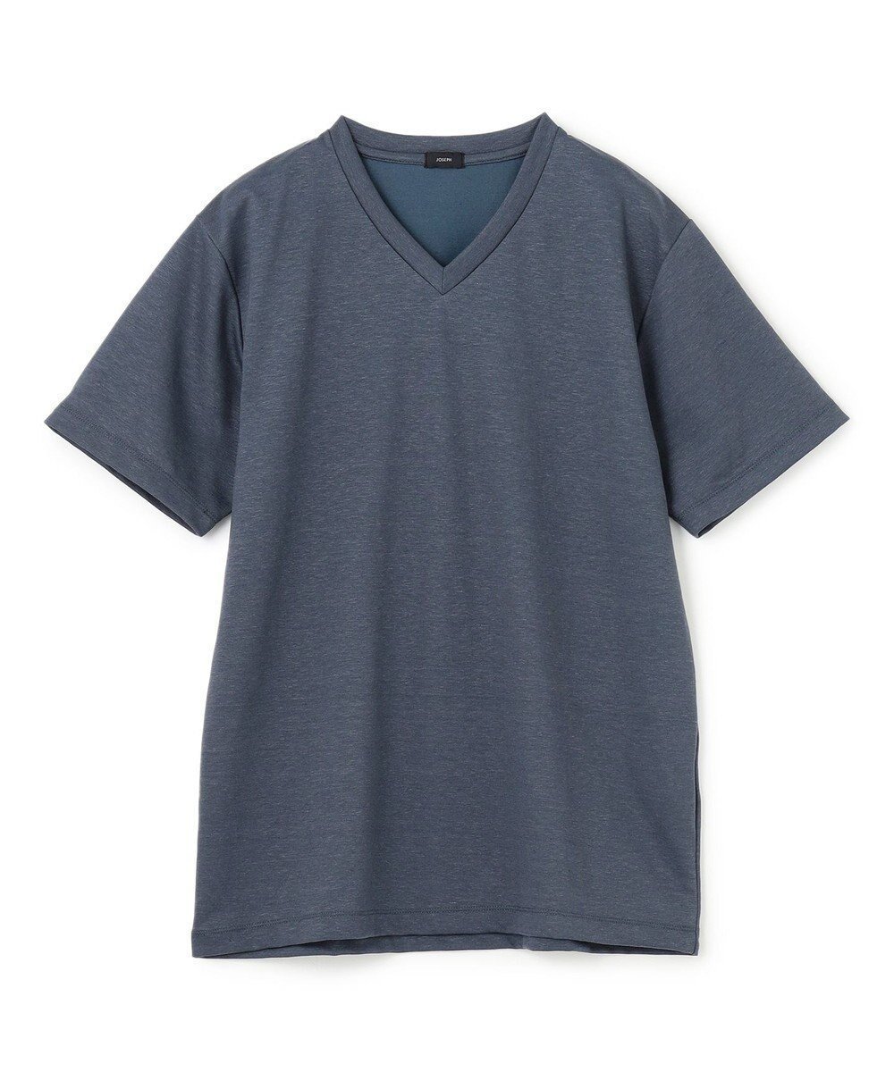 【ジョゼフ オム/JOSEPH HOMME / MEN】のハイゲージリネンジャージー Vネックカットソー インテリア・キッズ・メンズ・レディースファッション・服の通販 founy(ファニー) 　ファッション　Fashion　メンズファッション　Fashion for Men　トップス・カットソー　Cut & Sew Tops　メンズシャツ　Shirts　カットソー　Cut and Sewn Top　夏　Summer　春　Spring　S/S・春夏　SS, Spring/Summer, Warm Season　ダルブルー系|ID: prp329100004704604 ipo3291000000033973770