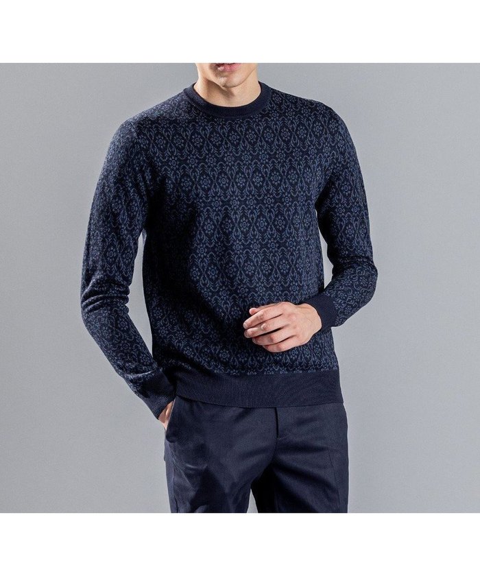 【ジョゼフ オム/JOSEPH HOMME / MEN】のオーナメントジャガード ニット インテリア・キッズ・メンズ・レディースファッション・服の通販 founy(ファニー) https://founy.com/ ファッション Fashion メンズファッション Fashion for Men トップス・カットソー Cut & Sew Tops ニット・セーター / 定番トップス Knit Tops & Sweaters ストレッチ Stretch, Stretchy Fabric セーター Sweater, Knitwear A/W・秋冬 Autumn/Winter 長袖 Long Sleeve, Full Sleeve |ID: prp329100004704609 ipo3291000000033973784