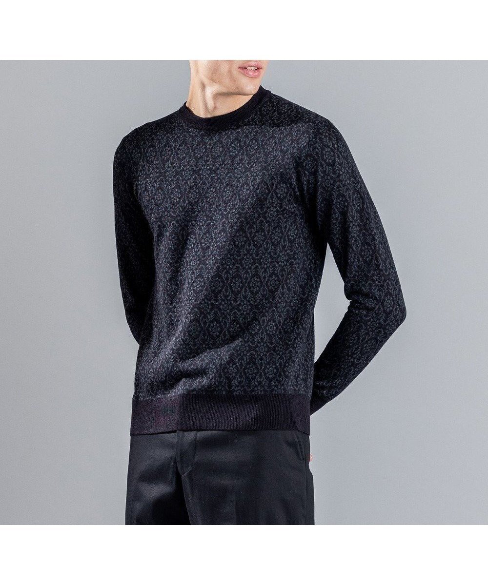 【ジョゼフ オム/JOSEPH HOMME / MEN】のオーナメントジャガード ニット インテリア・キッズ・メンズ・レディースファッション・服の通販 founy(ファニー) 　ファッション　Fashion　メンズファッション　Fashion for Men　トップス・カットソー　Cut & Sew Tops　ニット・セーター / 定番トップス　Knit Tops & Sweaters　ストレッチ　Stretch, Stretchy Fabric　セーター　Sweater, Knitwear　A/W・秋冬　Autumn/Winter　長袖　Long Sleeve, Full Sleeve　ブラック系5|ID: prp329100004704609 ipo3291000000033973786