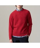【ジェイ プレス/J.PRESS / MEN】の【Cash Lamb s wool】ケーブルニット / クルー レッド系|ID: prp329100004704612 ipo3291000000033973796
