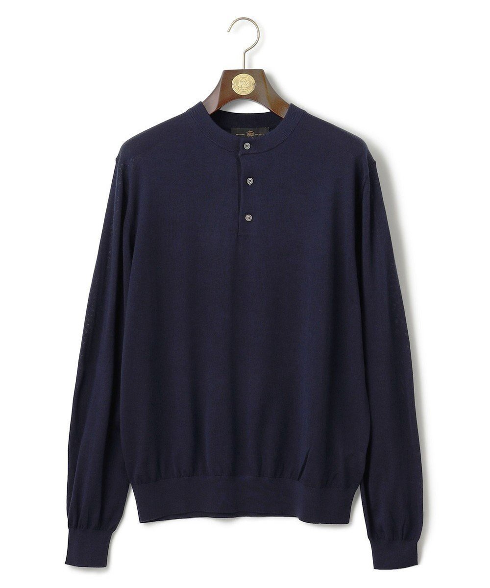 【ジェイ プレス/J.PRESS / MEN】のオメガツイスト ヘンリーネックニット インテリア・キッズ・メンズ・レディースファッション・服の通販 founy(ファニー) 　ファッション　Fashion　メンズファッション　Fashion for Men　トップス・カットソー　Cut & Sew Tops　ニット・セーター / 定番トップス　Knit Tops & Sweaters　インナー　Innerwear　ストレッチ　Stretch, Stretchy Fabric　スーツ　Suit, Formalwear　セーター　Sweater, Knitwear　ツイスト　Tweed, Tweed Fabric　A/W・秋冬　Autumn/Winter　おすすめ　Recommended / Our Picks　エレガント 上品　Elegant　ネイビー系|ID: prp329100004704615 ipo3291000000033973812