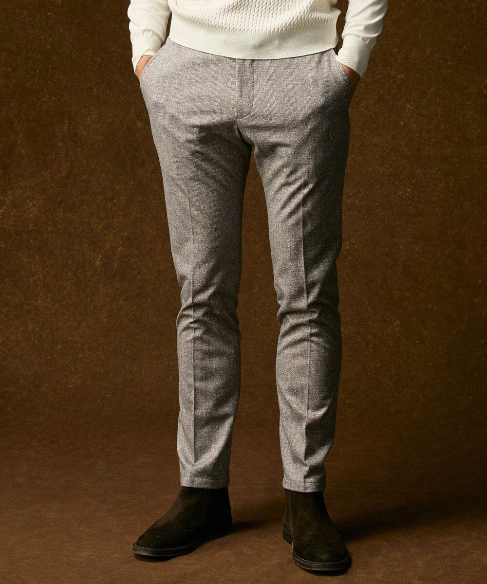 【ジョセフ アブード/JOSEPH ABBOUD / MEN】の【ストレッチ/保温性/ウエストも伸びる】ウールフランネルジャージーパンツ 人気、トレンドファッション・服の通販 founy(ファニー) 　ファッション　Fashion　メンズファッション　Fashion for Men　ボトムス　Bottoms　シャーリング　Shirring, Ruched　シンプル　Simple, Minimal　ストレッチ　Stretch, Stretchy Fabric　セットアップ　Set-Up, Coordinated Outfit　プリント　Print, Printed Pattern　A/W・秋冬　Autumn/Winter　おすすめ　Recommended / Our Picks　エレガント 上品　Elegant　 other-1|ID: prp329100004704641 ipo3291000000033973913