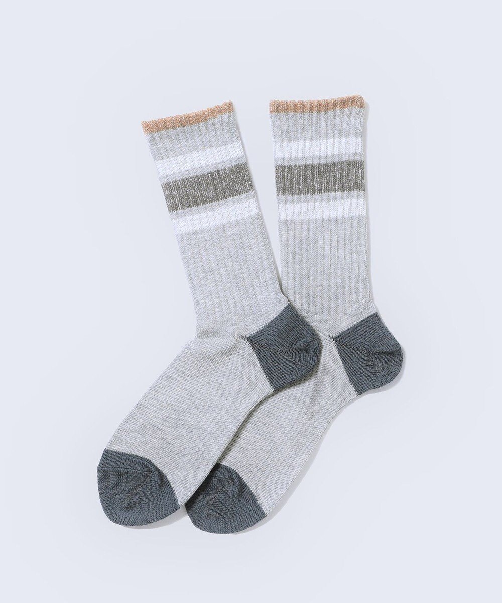 【ホワイトメイルズ/WHITE MAILS】の【UNISEX】PAPER RIB LINE ソックス インテリア・キッズ・メンズ・レディースファッション・服の通販 founy(ファニー) 　ファッション　Fashion　レディースファッション　Fashion for Women　ソックス&靴下　Socks & Hosiery　レッグウェア・ストッキング　Legwear & Hosiery　吸水　Absorbent, Quick-Dry　抗菌　Antibacterial, Bacteria-Resistant　軽量　Lightweight, Ultra Light　シューズ　Shoes, Footwear　ストライプ　Stripe, Striped Pattern　ソックス　Socks, Hosiery　ブロッキング　Color Blocking, Panel Design　ミドル　Middle Length, Mid Height　ユニセックス　Unisex, Genderless　冬　Winter / This Winter　おすすめ　Recommended / Our Picks　夏　Summer　ライトグレー|ID: prp329100004704657 ipo3291000000033973971